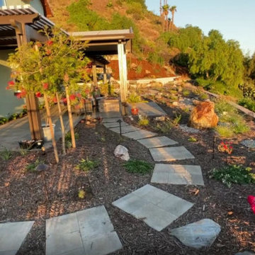 Xeriscape & Native Garden with Waterfall