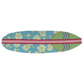 JellyBean Accent Rug Surfboard Hawaiian Turquoise