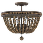 Austin Allen & Co - Austin Allen & Co 9A122A Handley - Three Light Semi-Flush Mount - Hallway/Stairway/Foyer/Entryway/Kitchen/BeHandley Three Light  TobaccoUL: Suitable for damp locations Energy Star Qualified: n/a ADA Certified: n/a  *Number of Lights: Lamp: 3-*Wattage:60w E12 Candelabra Base bulb(s) *Bulb Included:No *Bulb Type:E12 Candelabra Base *Finish Type:Tobacco