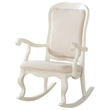 Sharan Rocking Chair, Antique-Style White