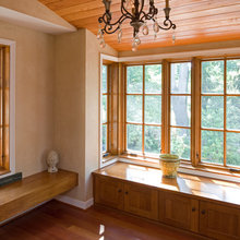 Window seat with adjacent window bench