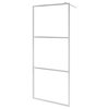 vidaXL Shower Enclosure Shower Wall with Whole Frosted ESG Glass 35.4"x76.8"