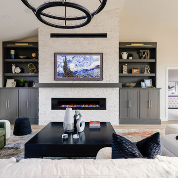 After Remodel - Great Room - Modern Luxury with Color