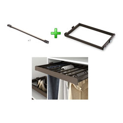 Set of 7 trousers hangers (Moka) - Wardrobe Storage Solutions