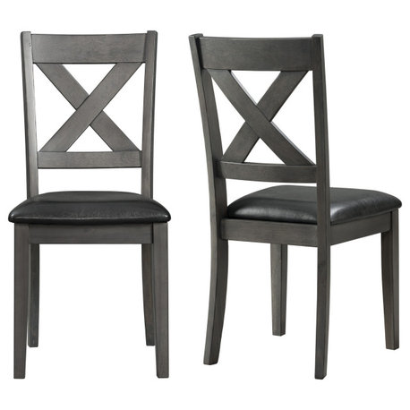 Alex Dining Side Chair Gray, Set of 2