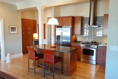Contemporary kitchen in Providence.