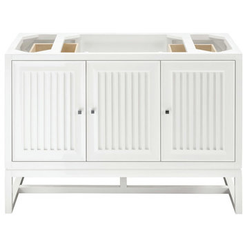 Athens 48" Single Vanity Cabinet, Glossy White