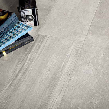 Modern grey porcelain living room