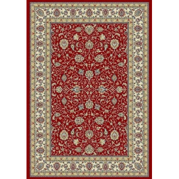 Ancient Garden Traditional Rug, Red/Border Color Ivory, 31" Runner
