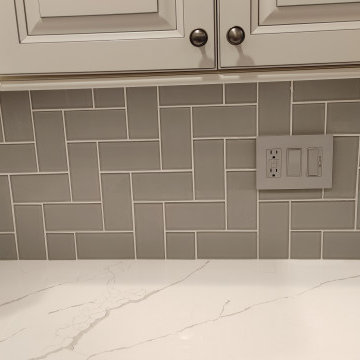 Kitchen Remodel Geneseo, IL Koch Ivory Smoke Fog MSI Calacatta Laza Quartz