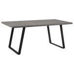 Armen Living - Coronado Dining Table, Gray Powder Coated Finish With Cement Gray Top - The Armen Living Coronado contemporary rectangular dining table is the perfect piece for the modern household. The stylish Coronado features a durable grey powder coated finish metal frame that is perfectly accented by the tables cement gay laminate wood top. The Coronado&rsquo;s unique Sled leg base design is in keeping with contemporary aesthetic qualities but does not detract from the table&rsquo;s practicality. Highly versatile, the Coronado can be used in the dining or living room. It is the perfect for larger gathering up to 6-8 seating. The foundation of the product is supported by wood and metal for a sturdy and stylish aesthetic without comprising practicality and functionality of this item. This item is a versatile piece that can be ideal for dining and kitchen, or even in large living room space as a display table for entertainment. This product ships in 1 box with easy and quick set up. We stand by the quality, the craftsmanship and the integrity of our product by offer 1-year warranty for all our products. The stylish Coronado table is ideal when paired with the dining chair set, bench, and barstool of the same name. Enhance the beauty of your home with the Coronado collection today.