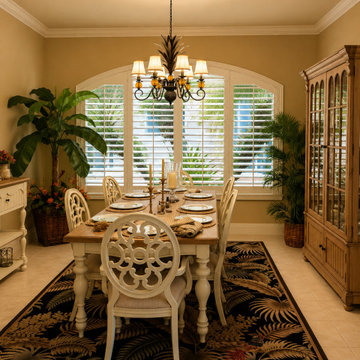 Plantation Shutters Florida | Living Room & Master Bedroom | Luxury Florida Home