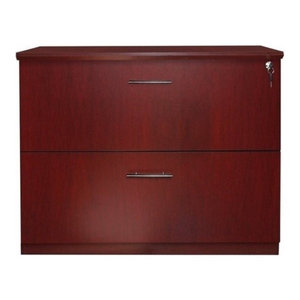 Mayline Napoli 2 Drawer Lateral Wood File Cabinet In Sierra Cherry