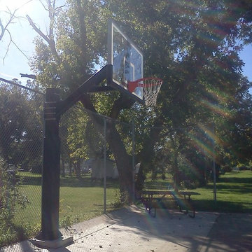 Jordan O's Hercules Diamond Basketball System on a 50x100 in Riceville, IA