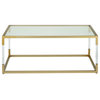 Contemporary Gold Metal Coffee Table 56933