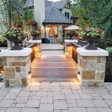 Bridge to pool deck