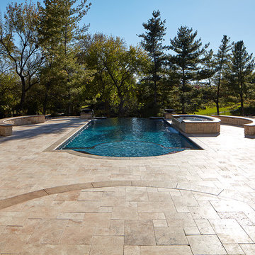 Linden Estates Travertine Poolscape