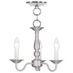 Livex Lighting - Williamsburgh Convertible Chain-Hang and Ceiling Mount, Brushed Nickel - Simple, yet refined, the traditional, colonial mini chandelier/semi flush mount is a perennial favorite. Part of the Williamsburgh series, this handsome mini chandelier/semi flush mount is a timeless beauty.