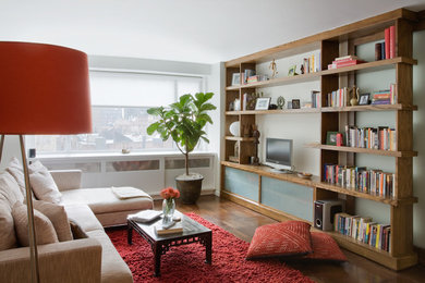 Inspiration for a contemporary family room remodel in New York