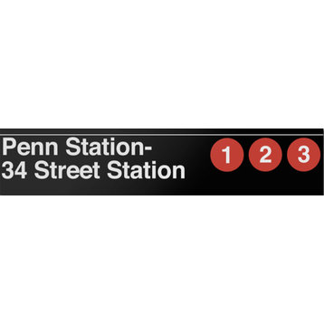 Penn Station, 34 Street, Vinyl Sign