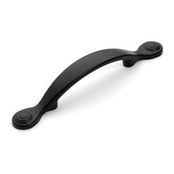 Dynasty Hardware - Super Saver P-86954 Arched Cabinet Pull, Flat Black - Cabinet And Drawer Handle Pulls