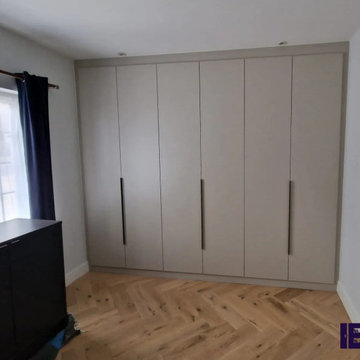 Taupe Grey & Light Grey Hinged Wardrobe in London Supplied by Inspired Elements