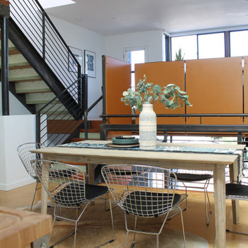 Chrome Bertoia Chairs in Venice Beach Loft Space