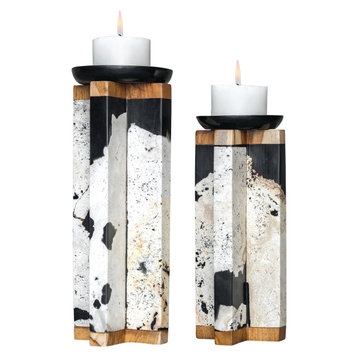 Uttermost Illini Stone Candleholders, 2-Piece Set