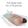 Ella Shak 36"x72" Air + Hydro + Foot Massage Walk-In tub, Outward Door, 2 Drains, 5 Piece Fast Fill Faucet, Left Drain