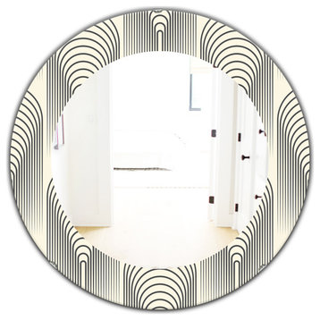 Designart Scandinavian 27 Midcentury Frameless Oval Or Round Wall Mirror, 32x32