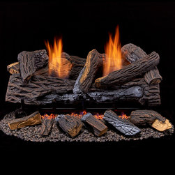 24" Vent Free Gas Log Set with Remote Control - Heating And Cooling