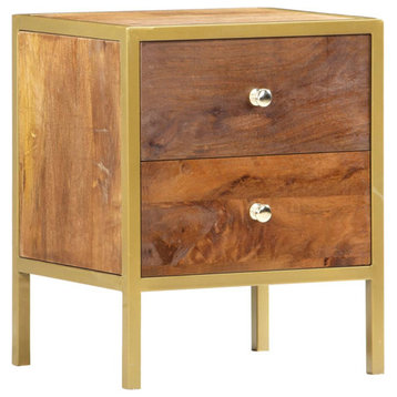 vidaXL Cabinet Drawer Dresser Side End Table for Bedroom Solid Wood Mango