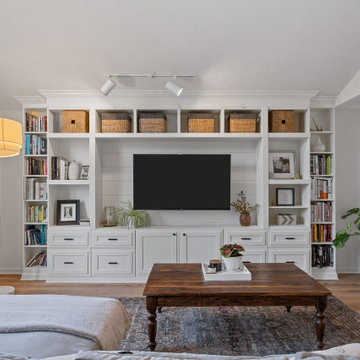 Custom Bookcase and Floor Installation