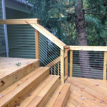 DIY Cable Railing on Wood Deck