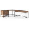 Trey Desk System With Filing Cabinet - Auburn Poplar