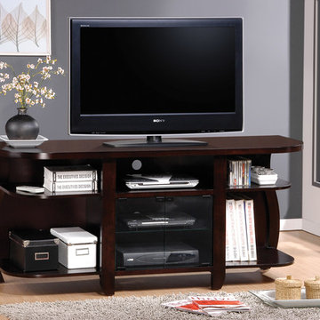 Coaster | Transitional Media Console | Glass Doors and Shelves -$648.65