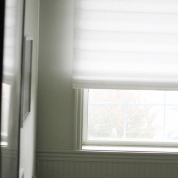 Motorized Blinds Update Modern Great Room