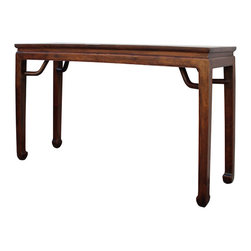 Chinese Brown Rosewood Entryway Console Foyer Altar Table - Console Tables