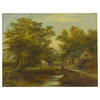 Consigned “A Small Mill” Antique English Landscape Painting by Mark Dockree