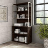 Hybrid 36W Bookcase Hutch in Black Walnut - Engineered Wood