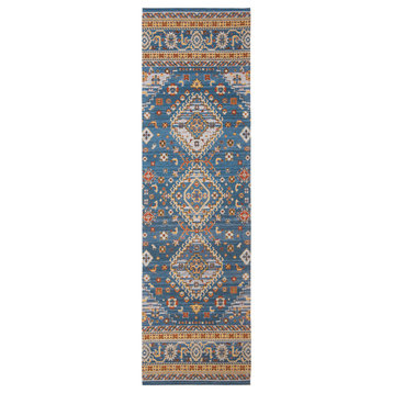 Safavieh Classic Vintage Collection CLV114 Rug, Blue/Gold, 2'3" X 8'