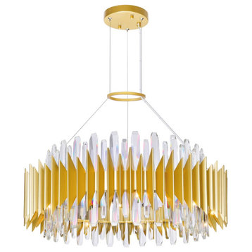 18 Light Chandelier With Satin Gold Finish