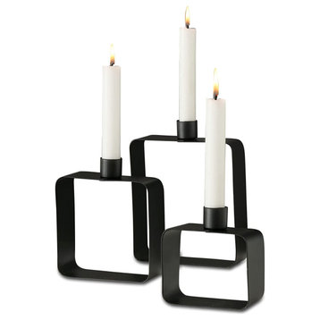 Open Square Candle Holders