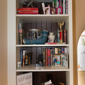 Ivory Cream and Chocolate bookshelves