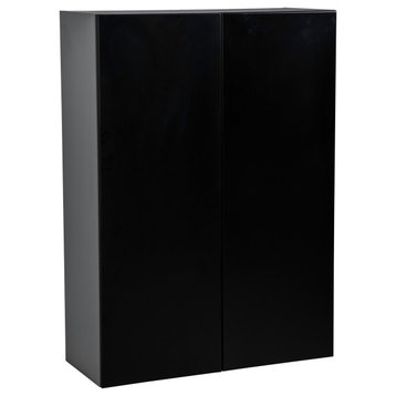 33 x 42 Wall Cabinet-Double Door-with Black Matte door