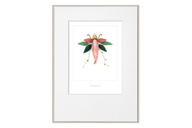 "Tree Branch Insect" Poster With Border, 30x40 cm