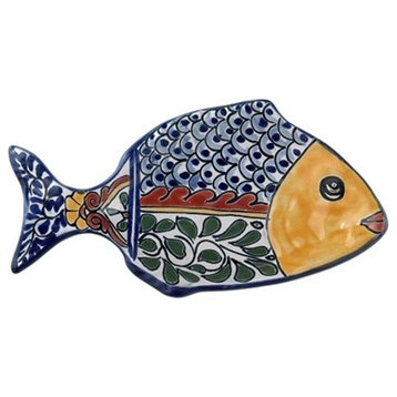 Fish Plate, 5" W x 9.75" L, Decoration C