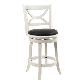 Florence Swivel Counter Stool, Distressed White
