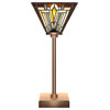 Luna 1-Light Table Lamp, New Age Brass/Square Tahoe Art