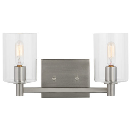 Fullton 2-Light Bathroom Vanity Light in Brushed Nickel